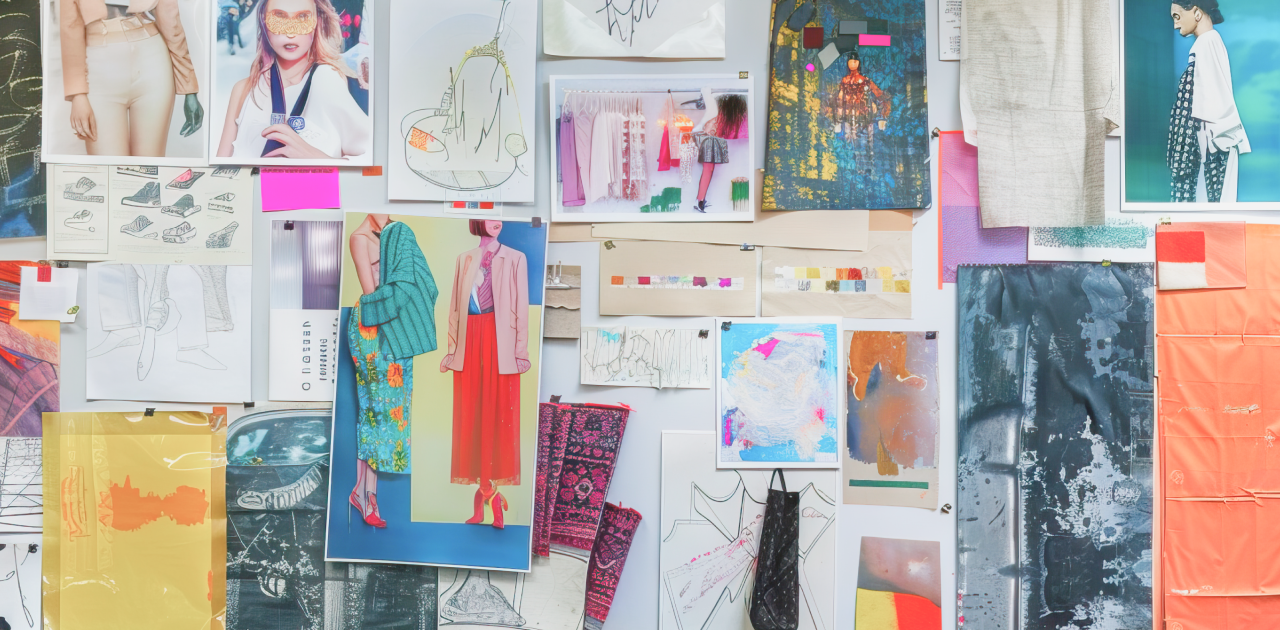 ファッションの写真がたくさん貼ってある画像